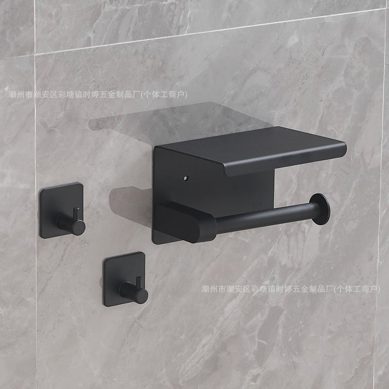 Stainless Steel Tissue Holder Roll Paper Holder Toilet Paper Holder Non-Perforated Tissue Holder Mobile Phone Rack El Project - Image 5